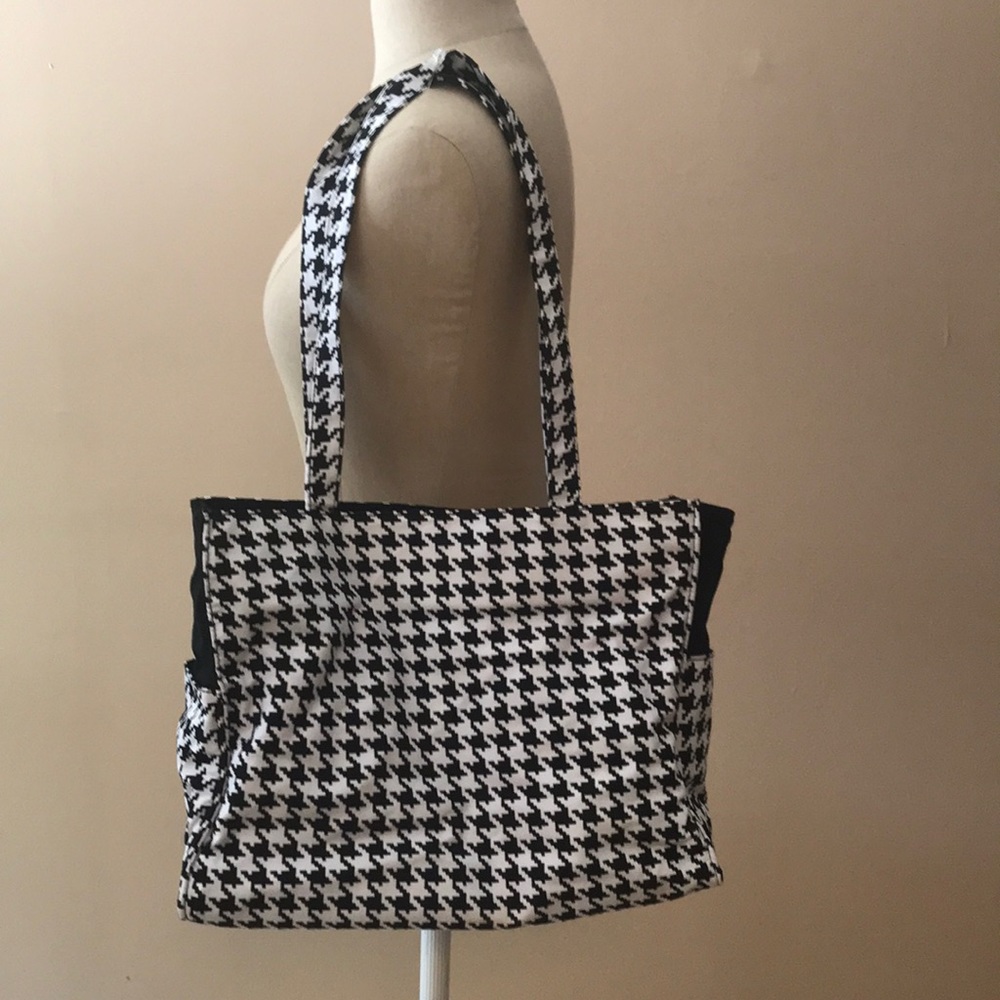 Houndstooth Tote Black/White Vintage